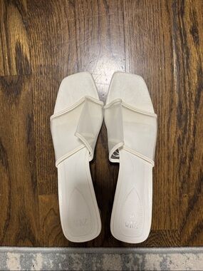 Zara white heeled sandals